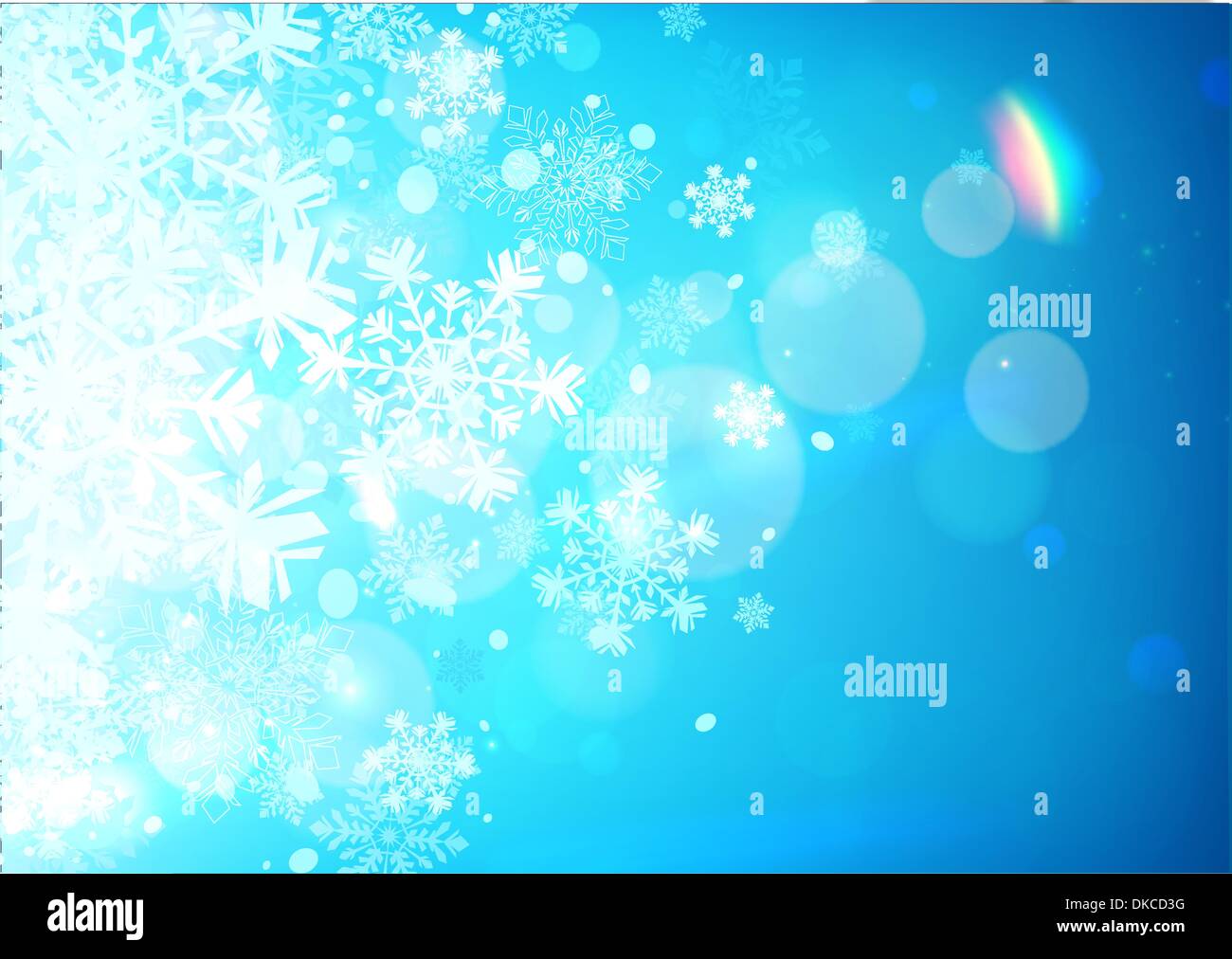 Vector illustration of Blue abstract background with cool snowflakes ...
