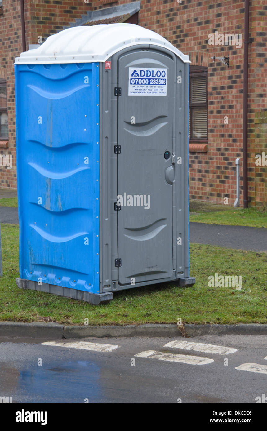 Temporary facilities for spending a penny Stock Photo - Alamy
