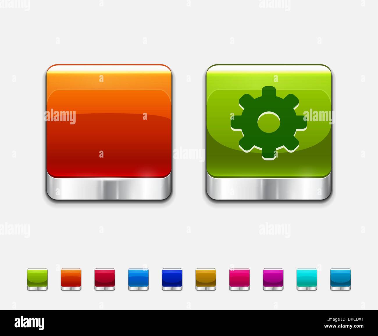 Vector technology color object - icon or button Stock Vector