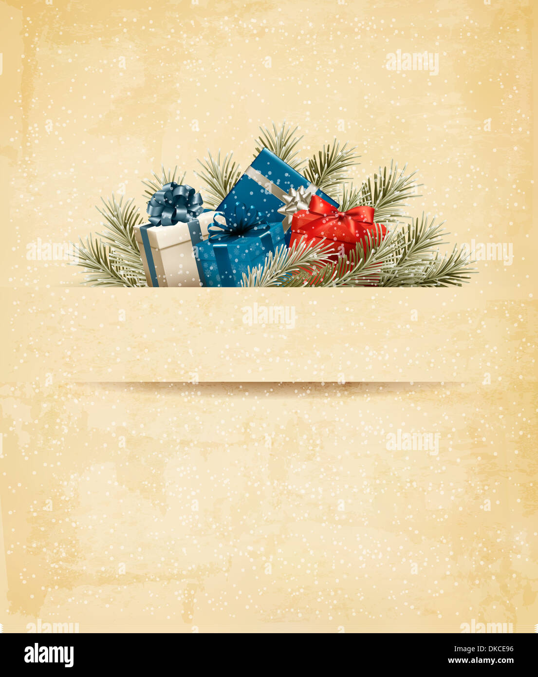 Holiday background with gift ribbon with gift box Vector Stock Photo ...