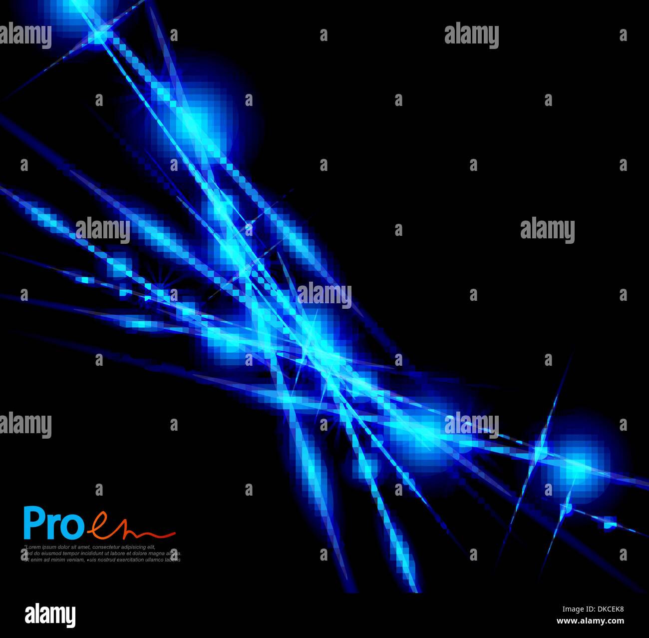Abstract black background with blue lights Stock Vector Image & Art - Alamy