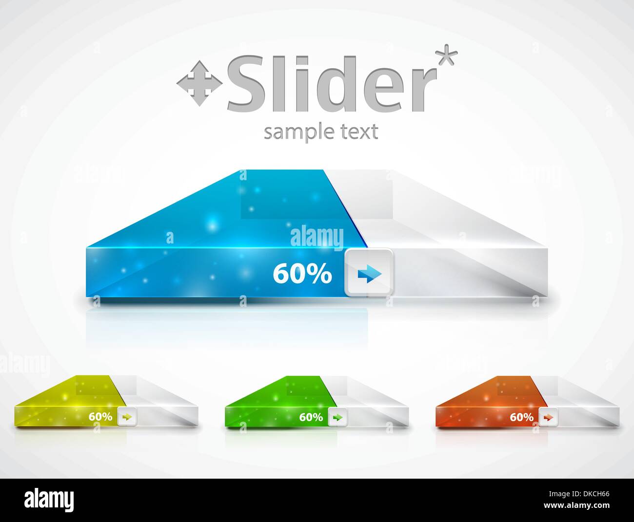 Modern slider / progress bar. Vector eps10 illustration Stock Vector