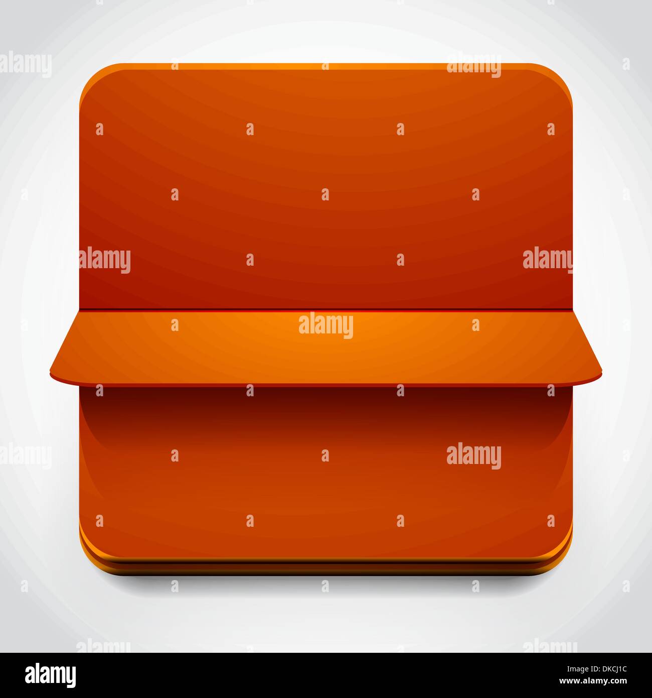 Orange web box with page turning over Stock Vector Image & Art Alamy