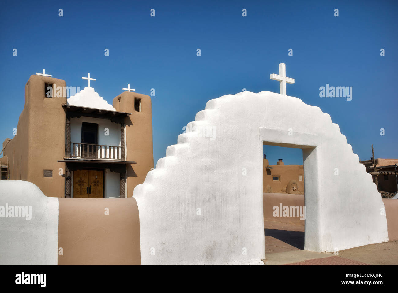 San Geronimo Church in Pueblo de Taos. Taos, New Mexico. Stock Photo