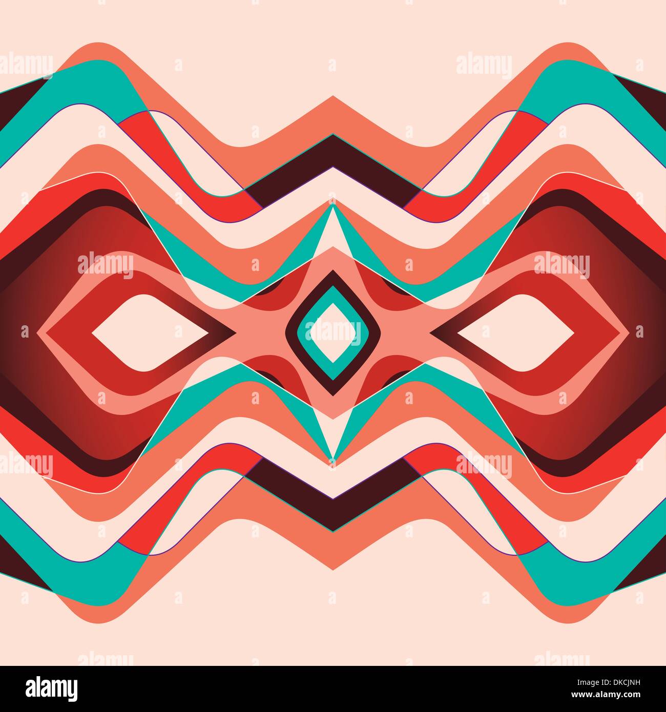 Colorful illustration with designed abstraction Stock Vector
