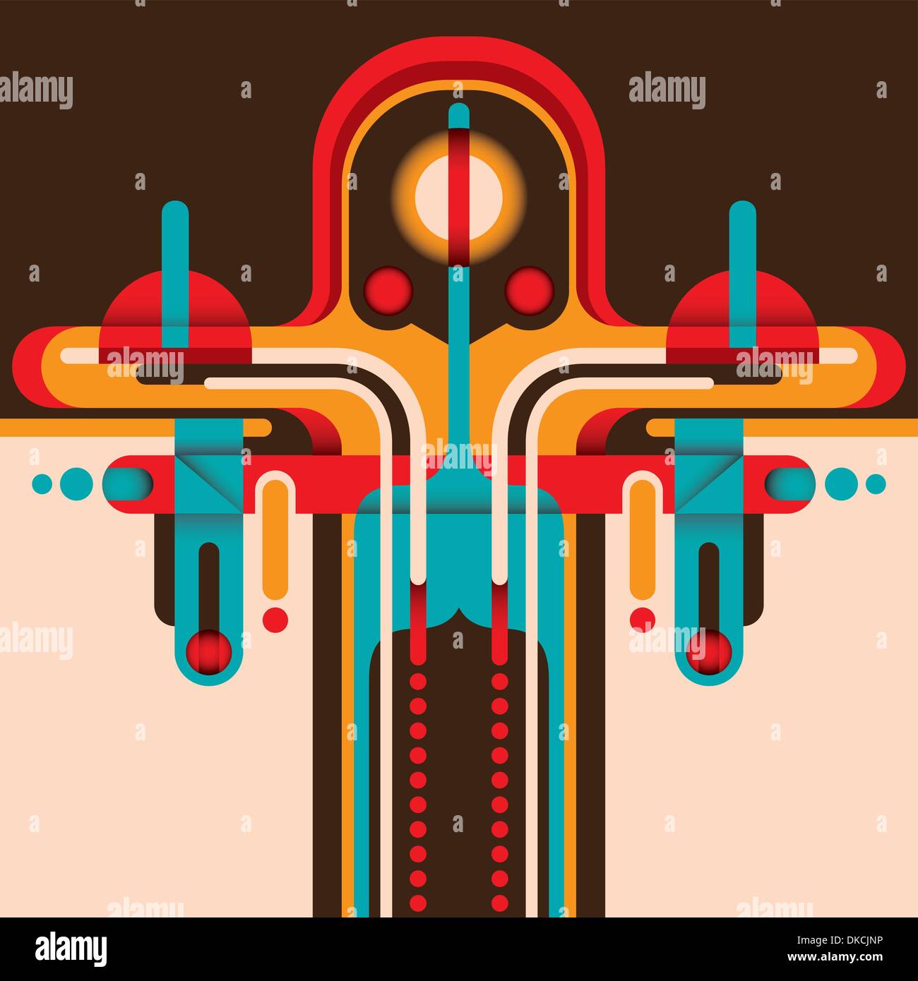 Colorful retro abstraction Stock Vector