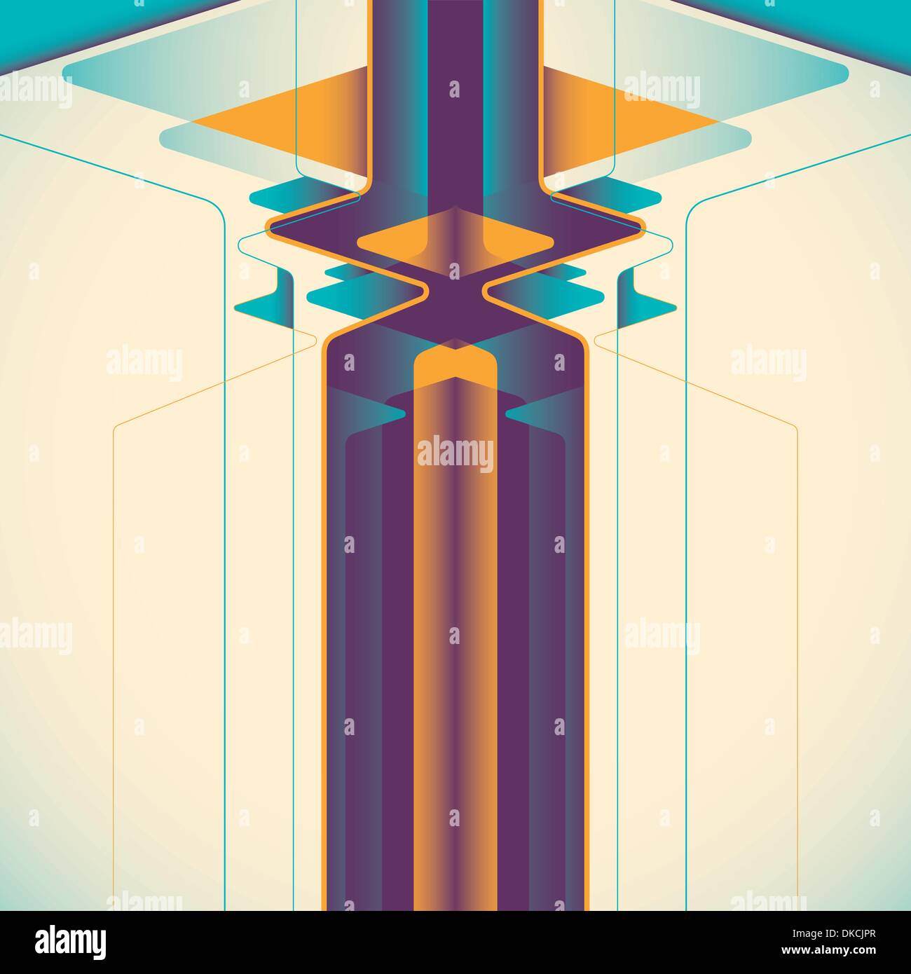 Designed technology abstraction in color Stock Vector