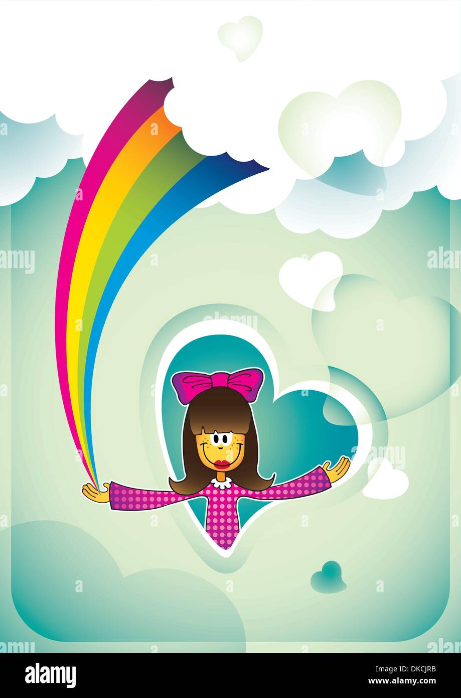Happy little girl Stock Vector Image & Art - Alamy