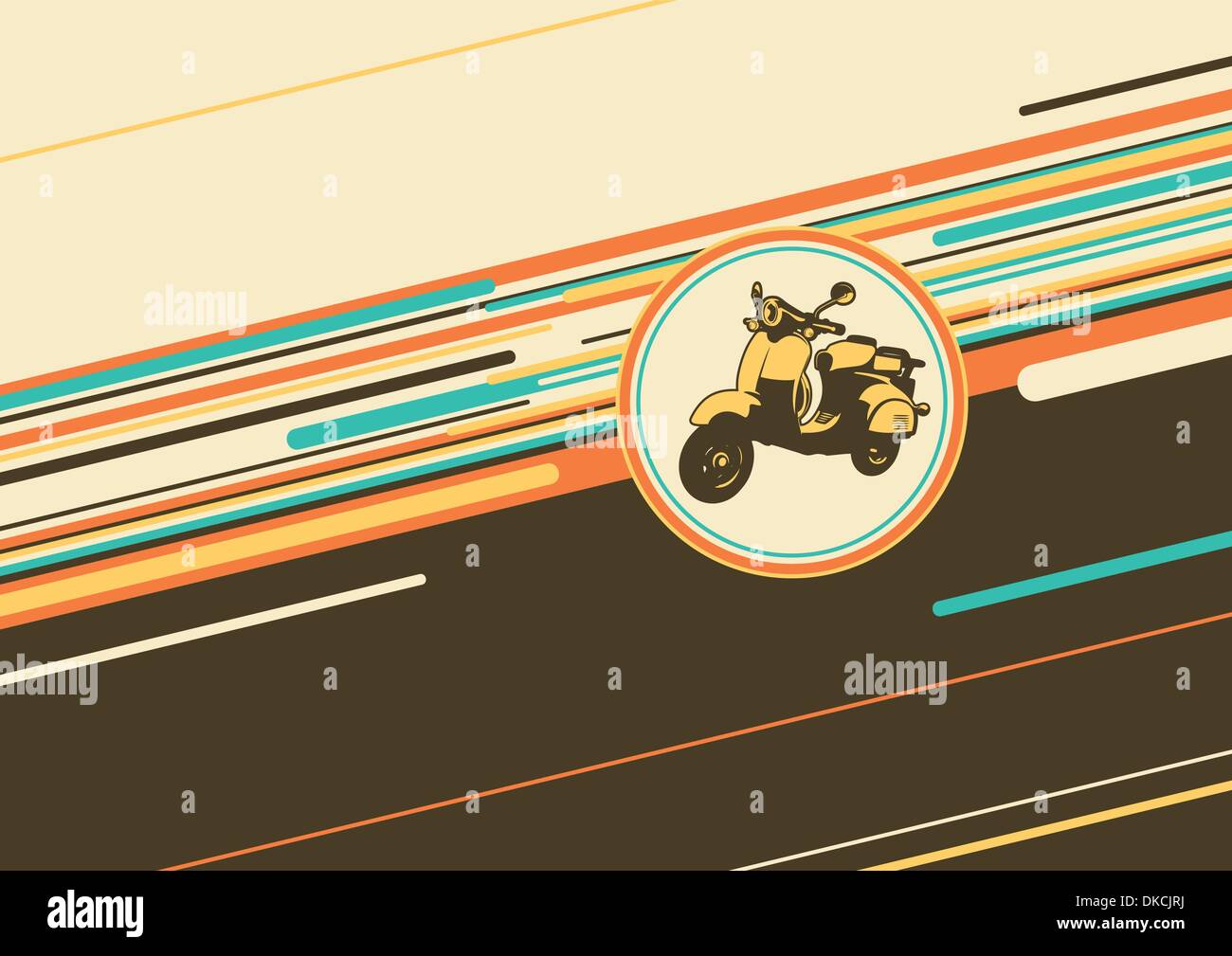 Illustrated retro poster Stock Vector