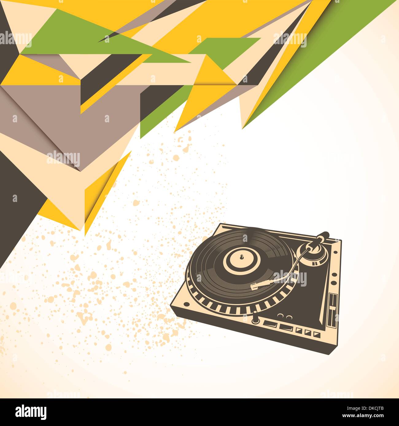 Modern abstraction with turntable Stock Vector