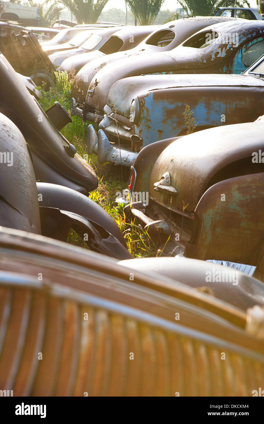 Vintage cars abandoned in scrap hi-res stock photography and images - Alamy
