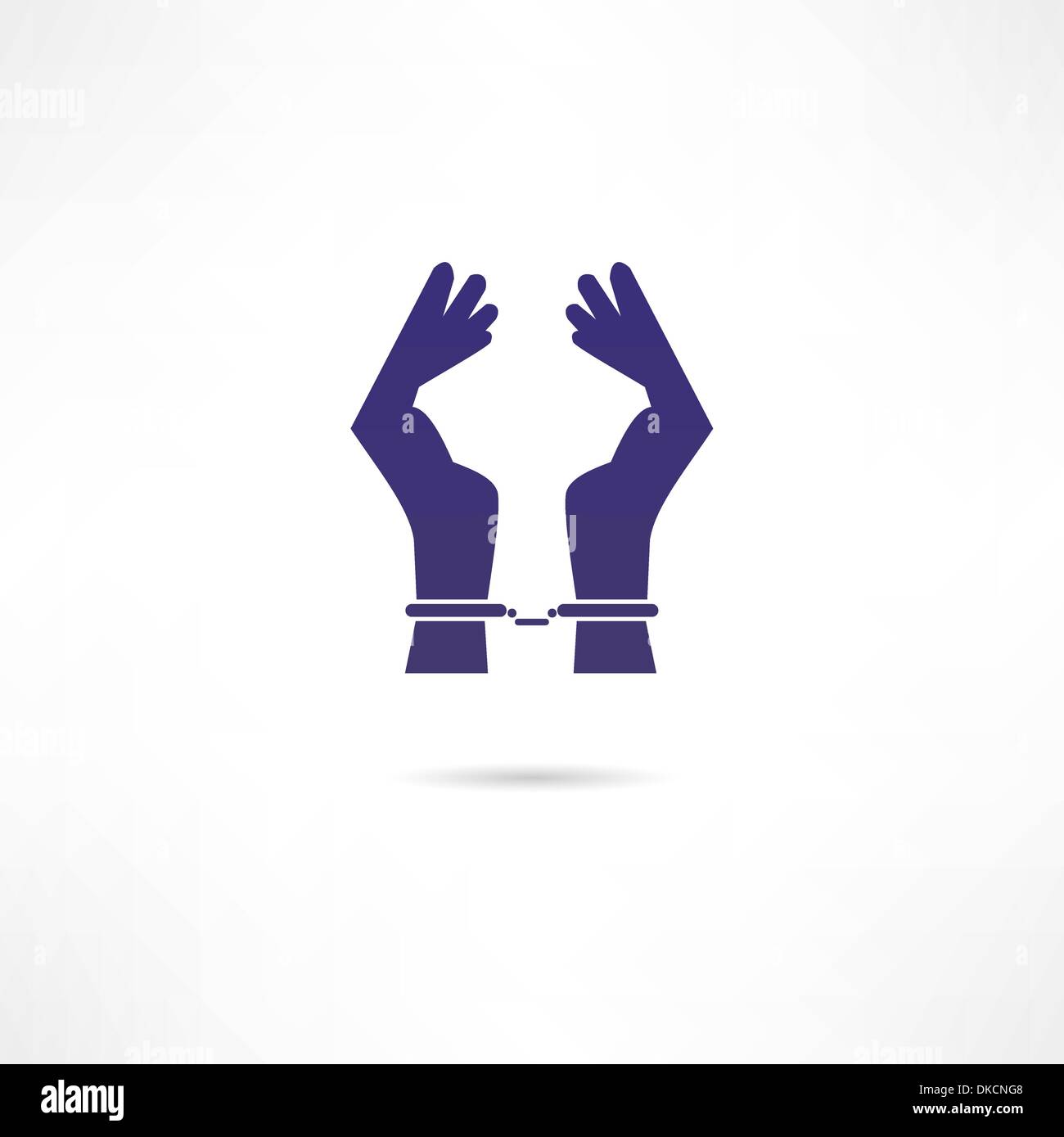 Hands in handcuffs icon Stock Vector
