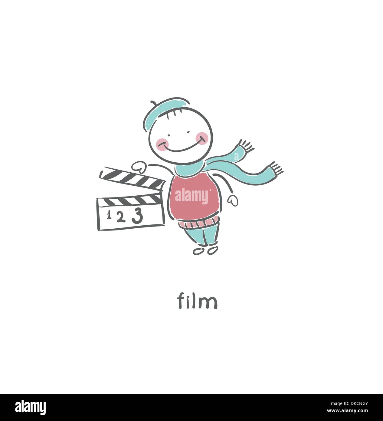 Blank Film slate or clapboard. Illustration Stock Vector Image & Art