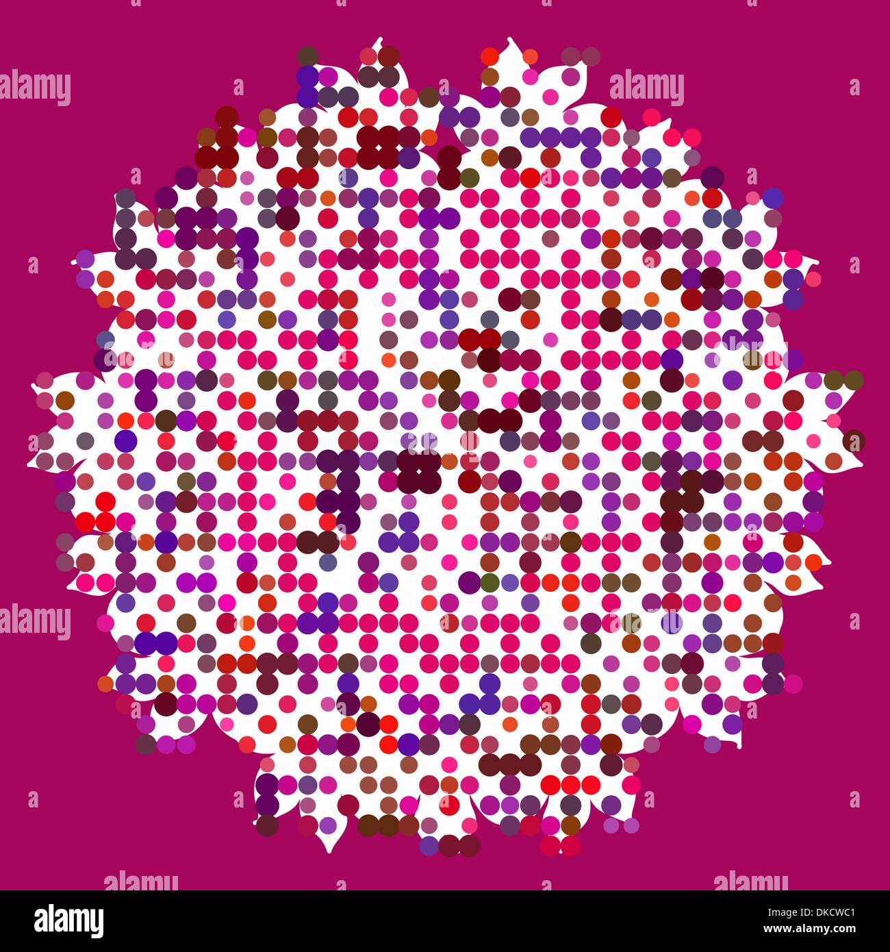 Vector seamless cracked multi colored pattern in red and pink Stock Vector
