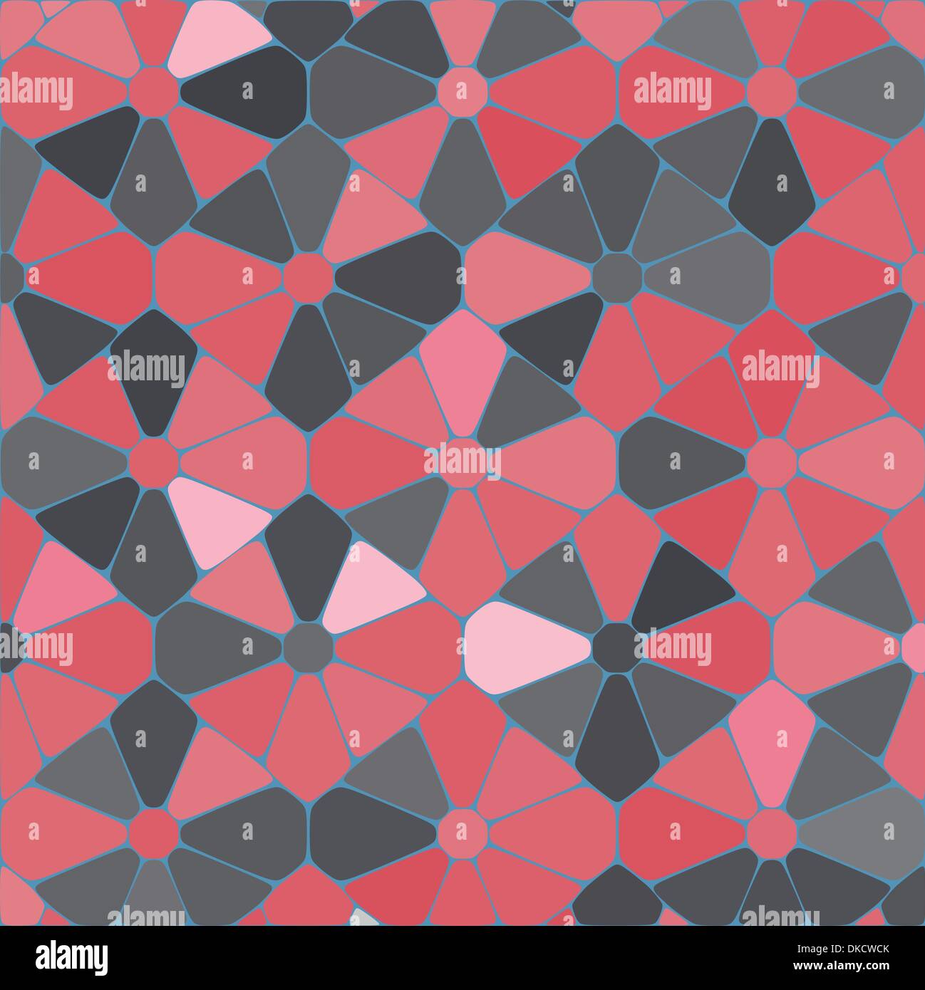 Vector seamless cracked multi colored pattern in red and pink Stock Vector