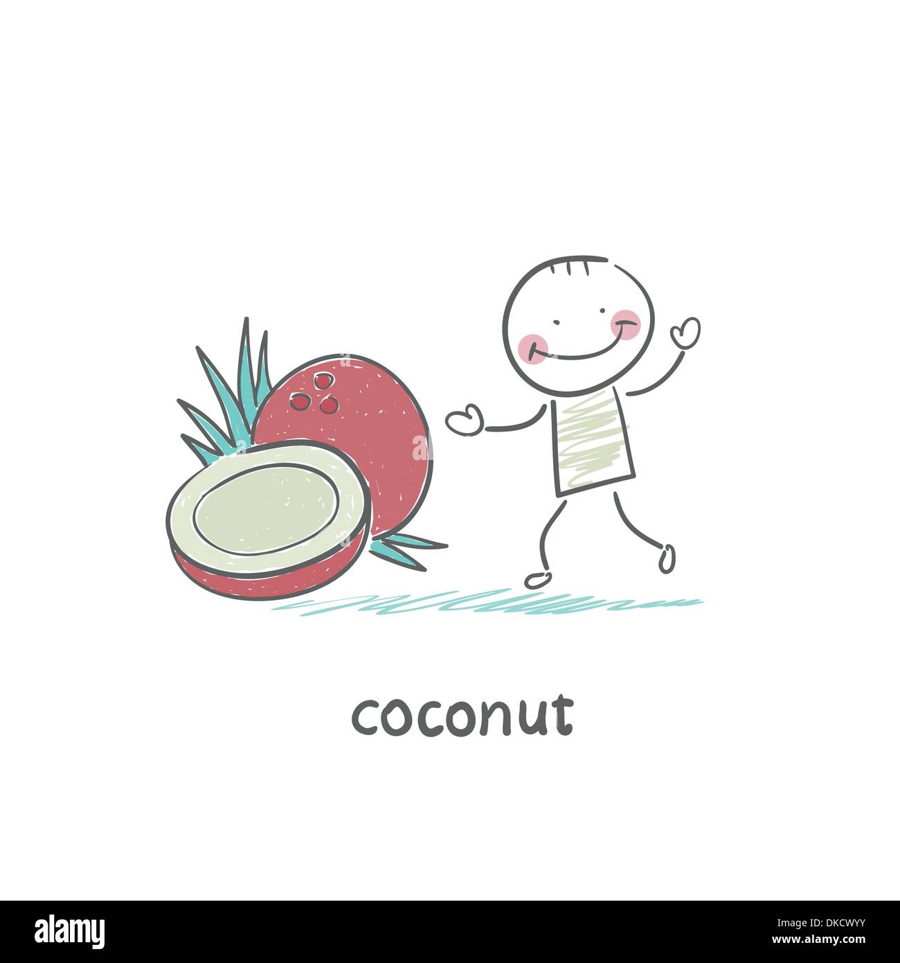 Coconut and people Stock Vector Image & Art Alamy