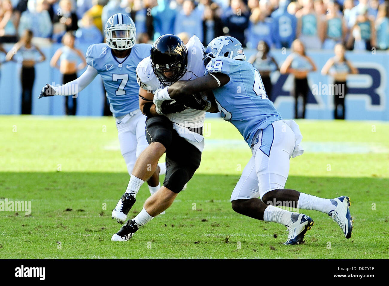 Oct. 29, 2011 - Chapel Hill, North Carolina, US - North Carolina Tar Heels linebacker Zach Brown (47).North Carolina defeats Wake Forest 0-0 at Kenan Stadium in Chapel Hill North Carolina. (Credit Image: © Anthony Barham/Southcreek/ZUMAPRESS.com) Stock Photo