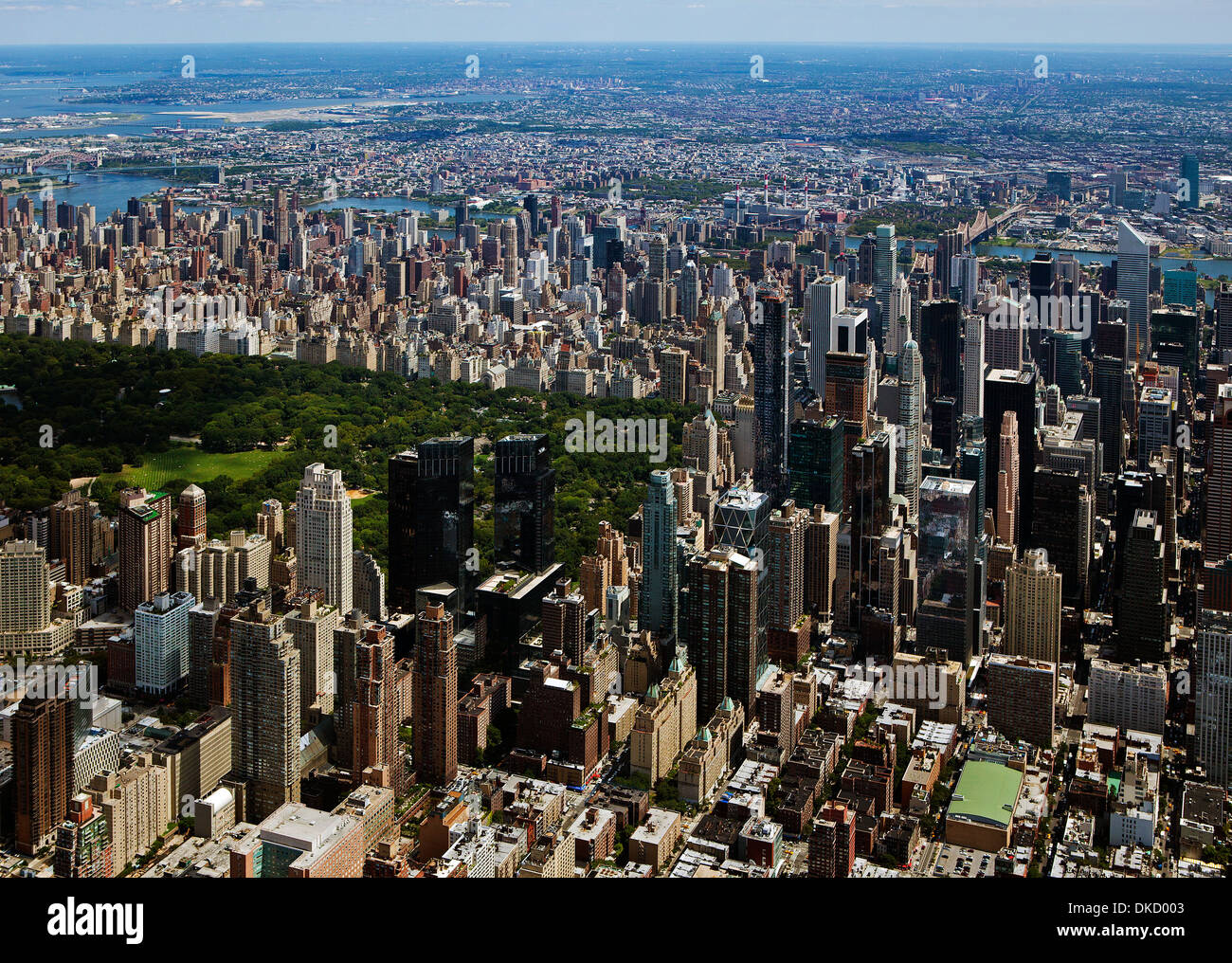 aerial photograph Central Park, Manhattan, New York City Stock Photo