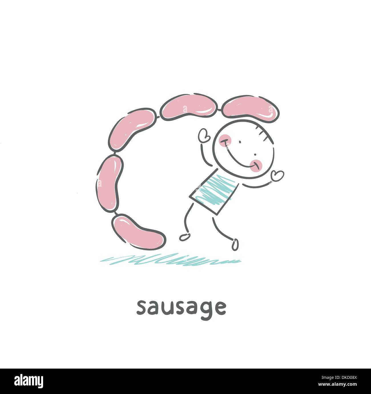Sausages Stock Vector