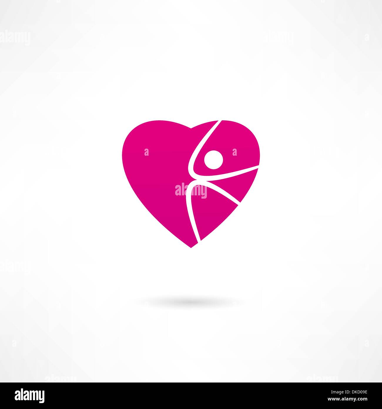 Athletic heart icon Stock Vector