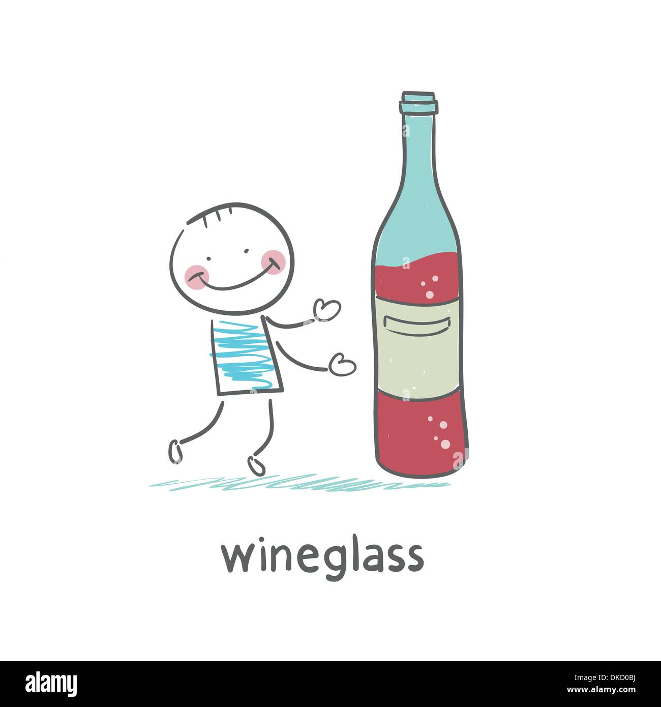 Glass of wine Stock Vector
