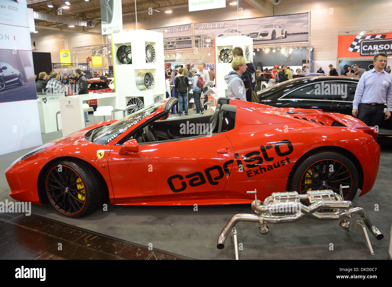 ESSEN, GERMANY - NOVEMBER 30: Ferrari presented by Capristo tunning company during Essen motor show on November 30th 2013. Stock Photo