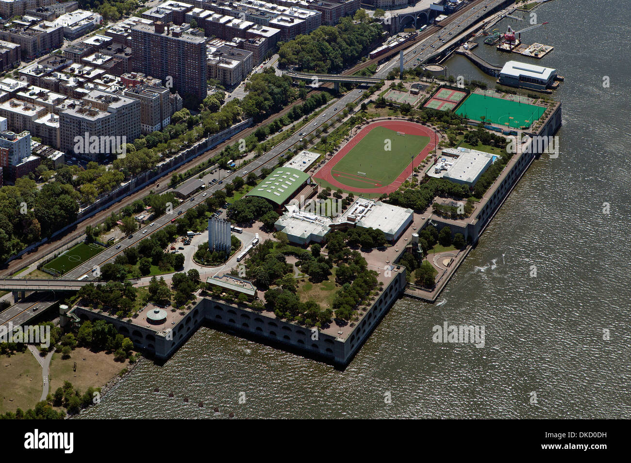 aerial photograph Riverbank State Park, Manhattan, New York City Stock Photo
