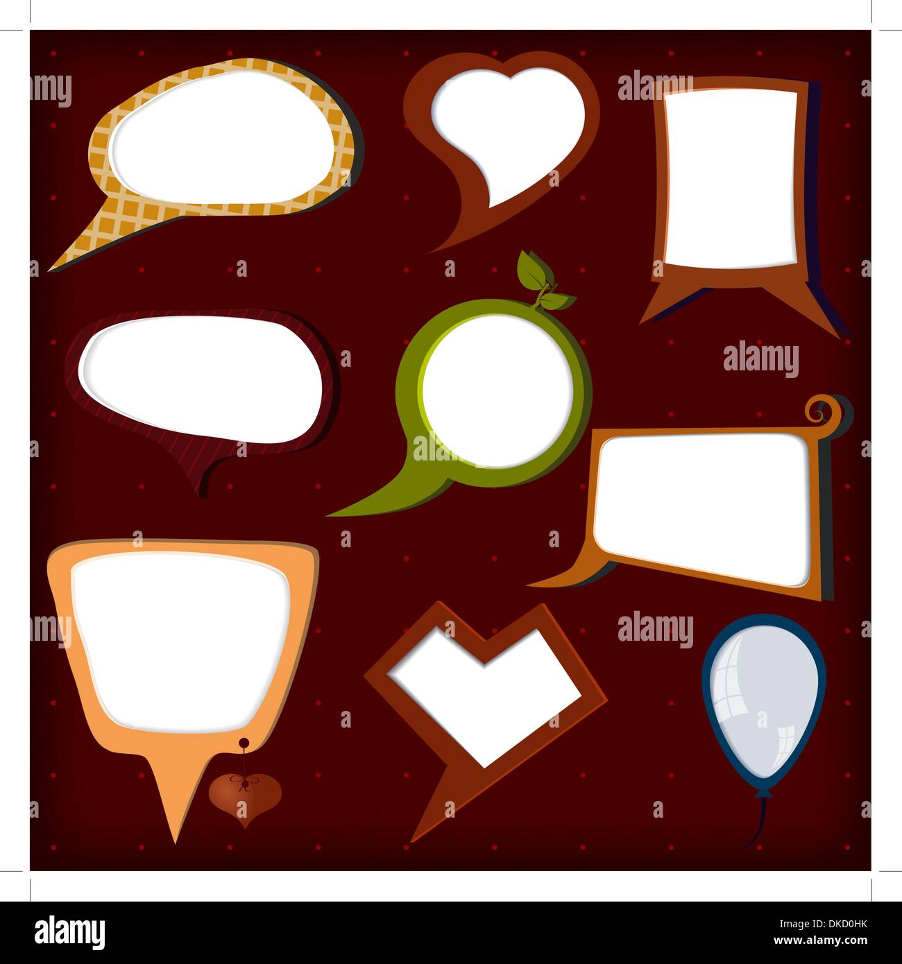 Set of colors vector speech bubbles Stock Vector Image & Art - Alamy