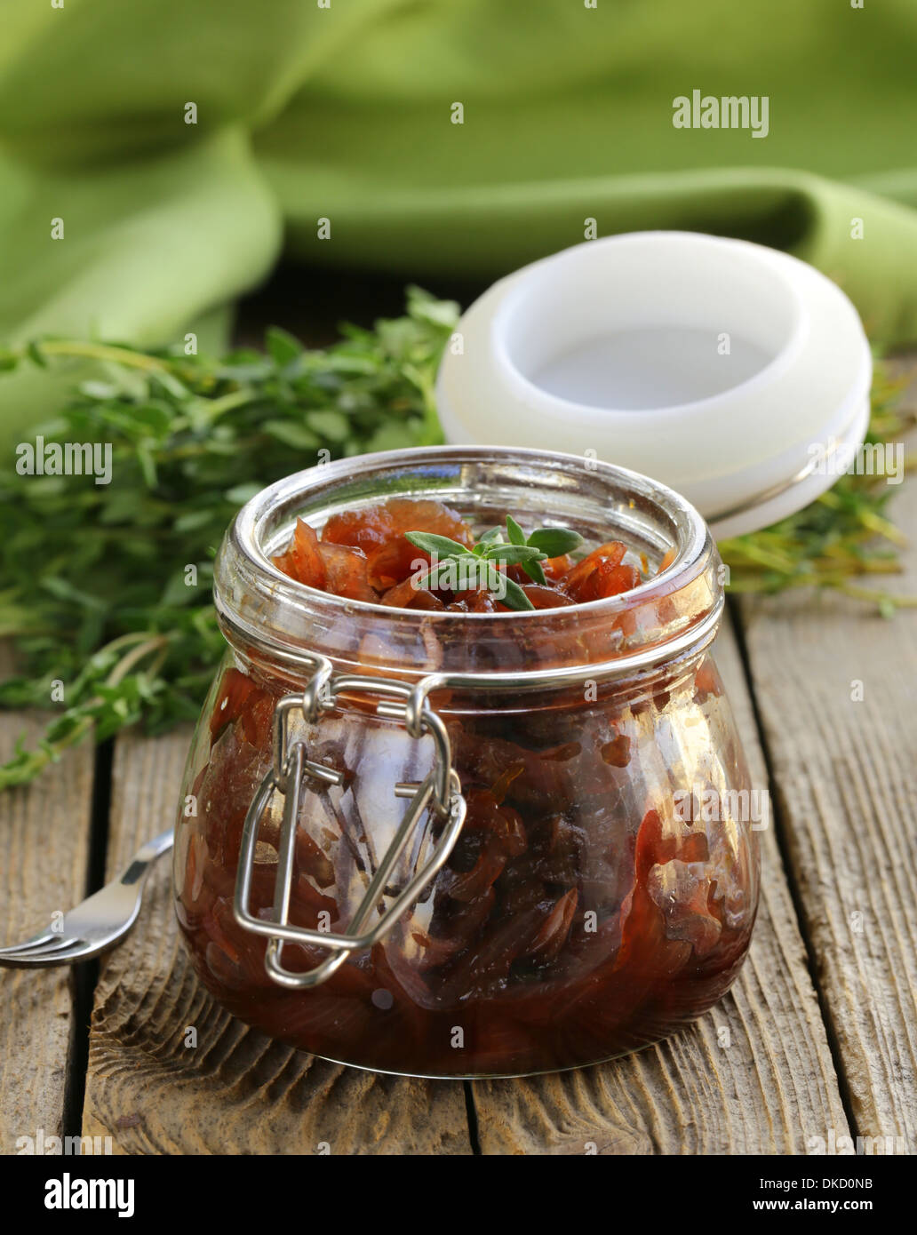 red onion marmalade with thyme French cuisine Stock Photo Alamy