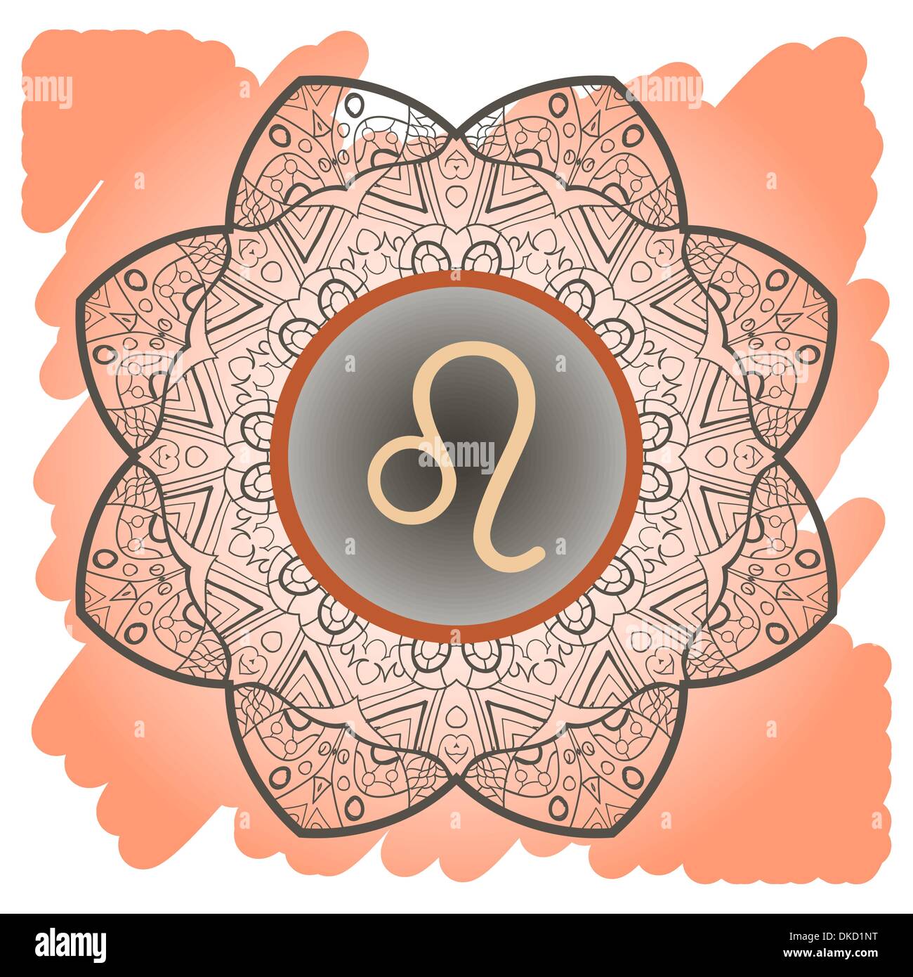 zodiac sign Leo. What is karma? Vector circle with zodiac signs on ornate  wallpaper. Oriental mandala motif square lase pattern Stock Vector Image &  Art - Alamy