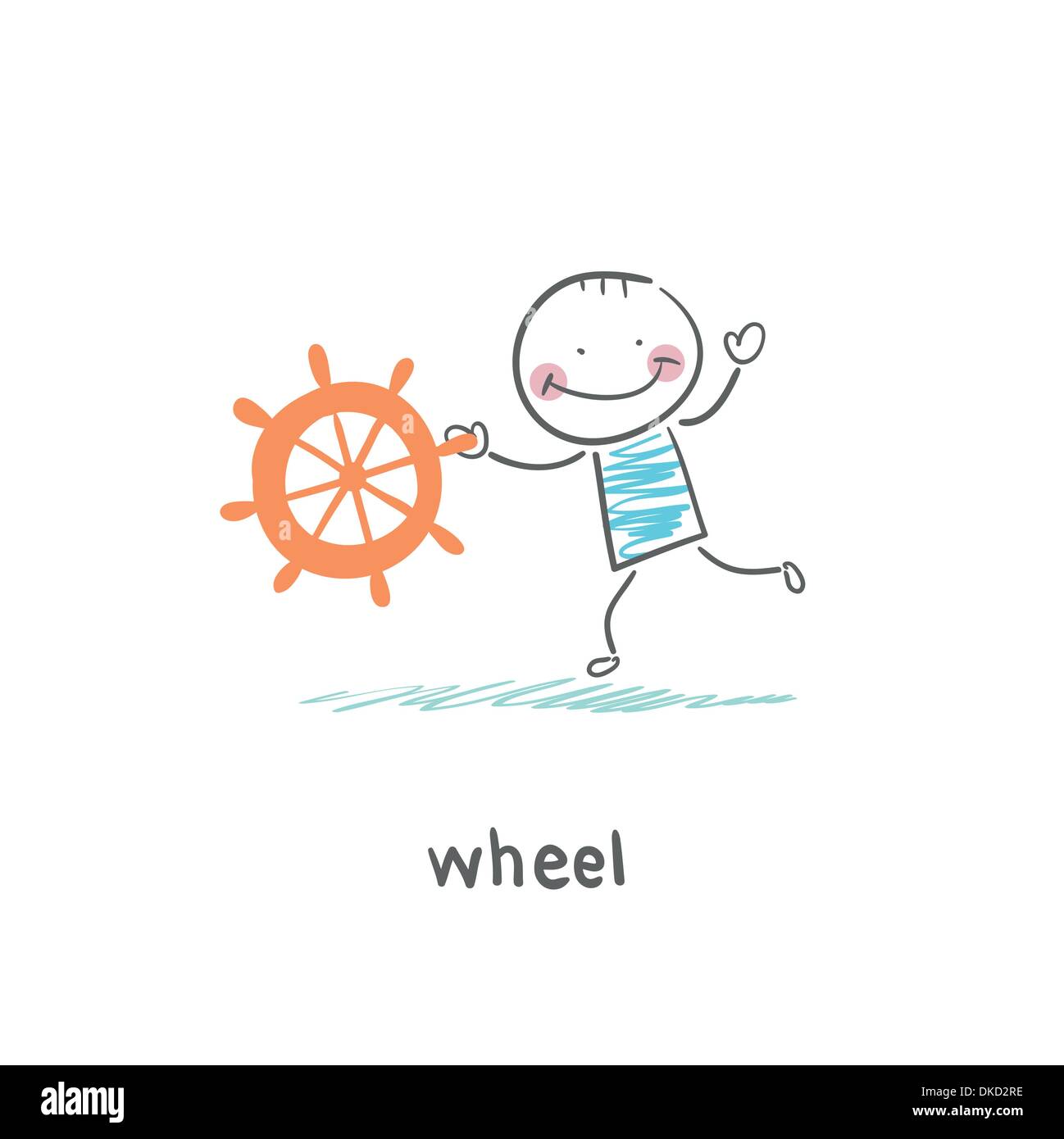 Ship wheel Stock Vector