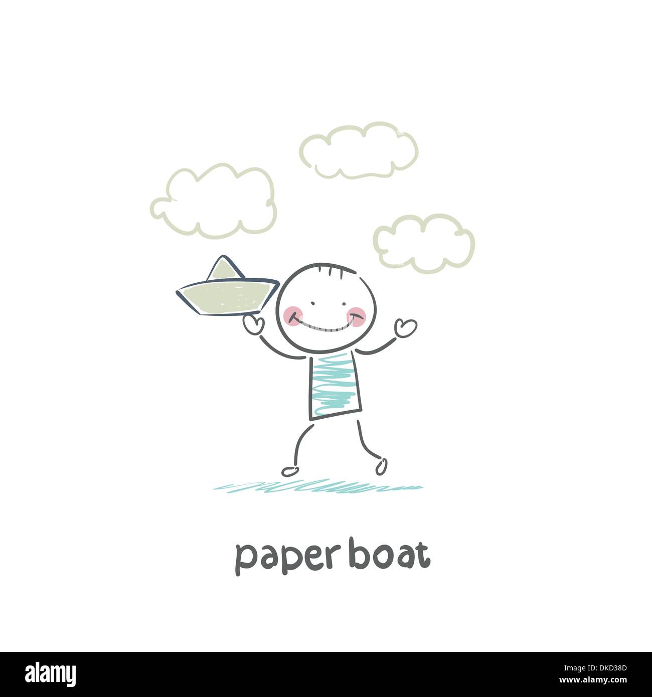 Paper Boat Stock Vector