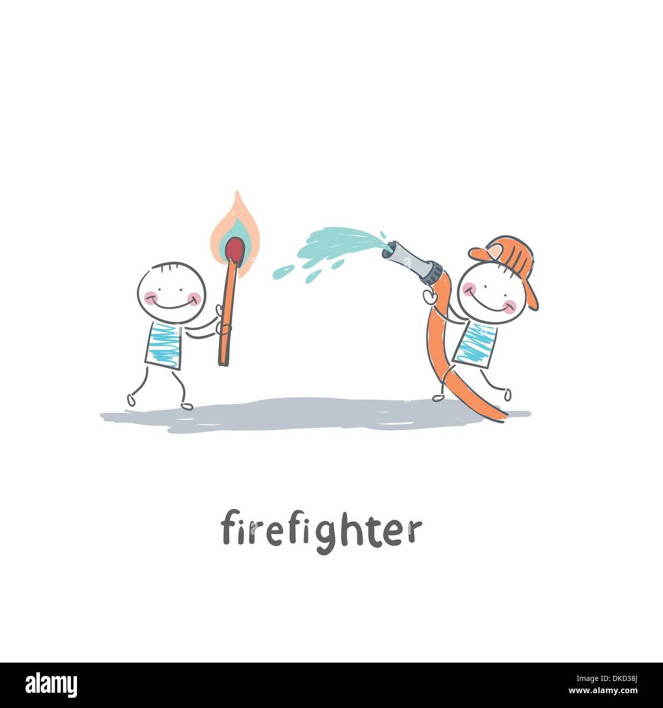 firefighter Stock Vector