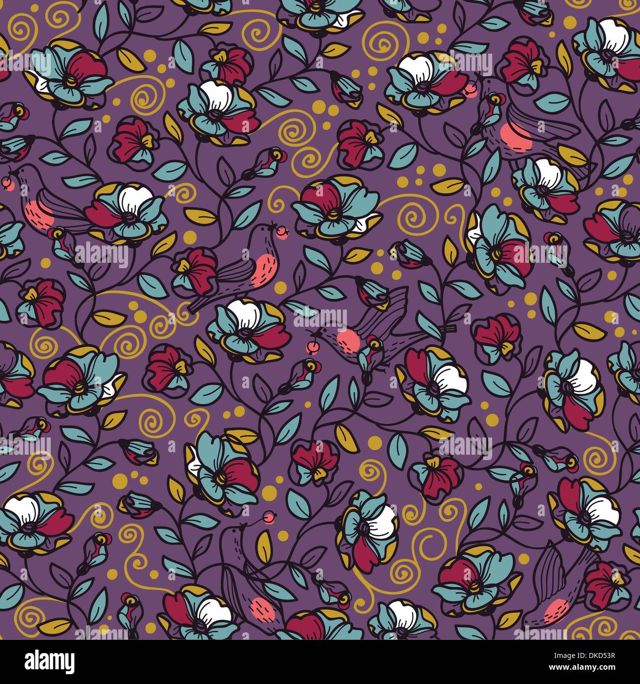 vector floral pattern Stock Vector Image & Art - Alamy