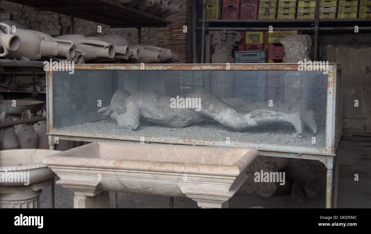 'Human Statue', Pompeii, Campania, Italy Stock Photo