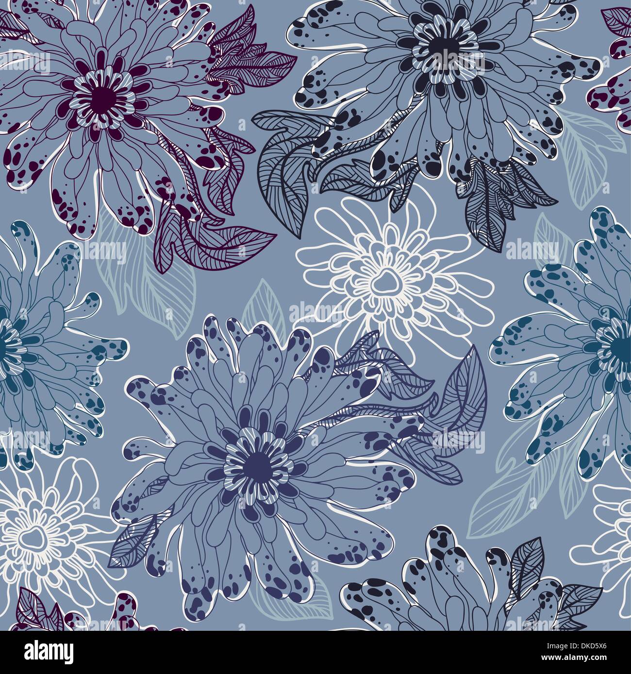 vector floral seamless pattern Stock Vector Image & Art - Alamy