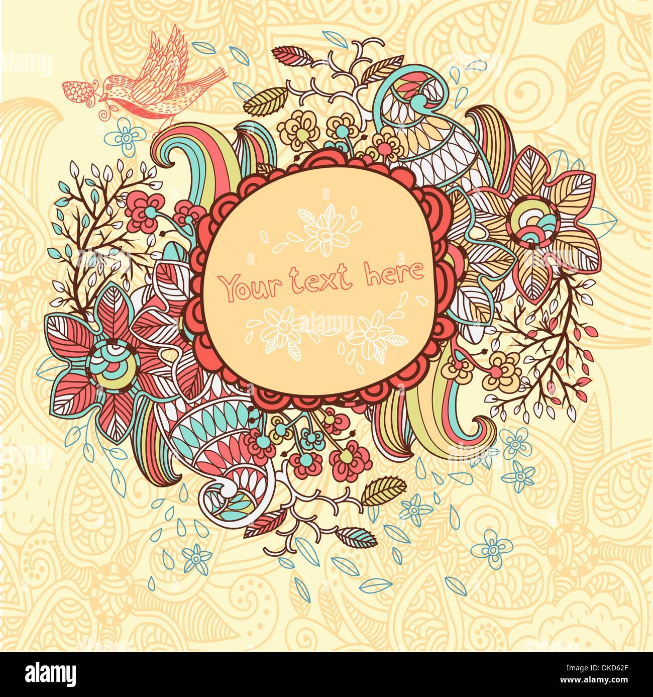 vector floral frame Stock Vector Image & Art - Alamy