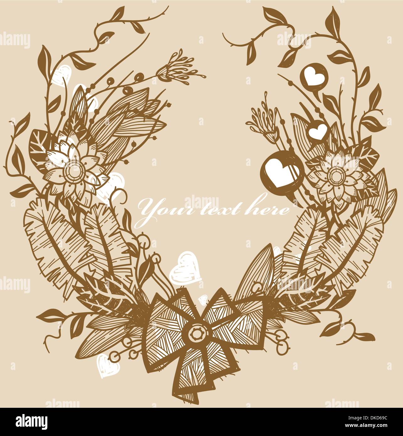 Vector Illustration Of A Hand drawn Garland Stock Vector Image Art Vector Illustration Of A Hand drawn Garland Stock Vector Image Art