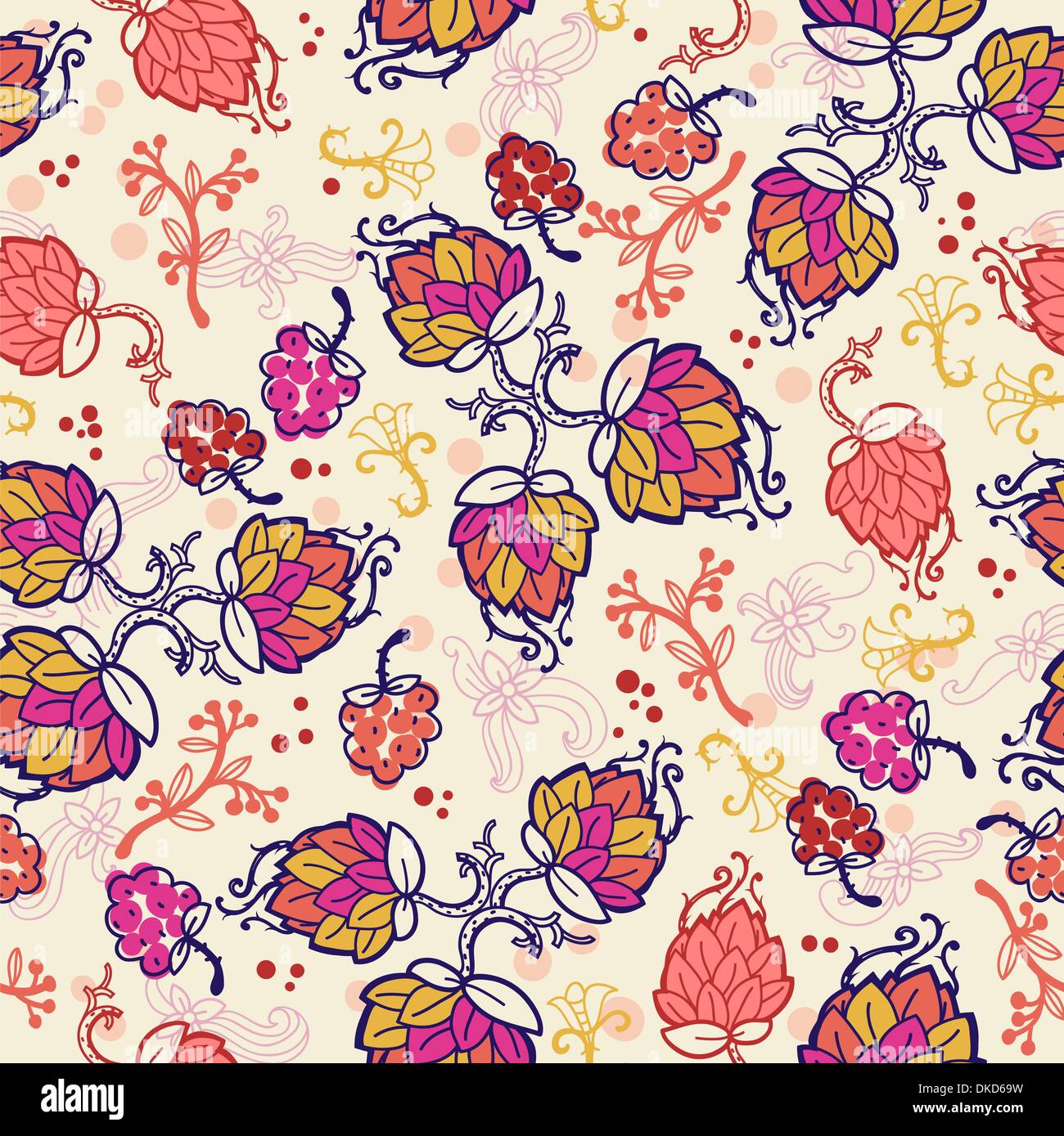 vector floral seamless pattern Stock Vector Image & Art - Alamy
