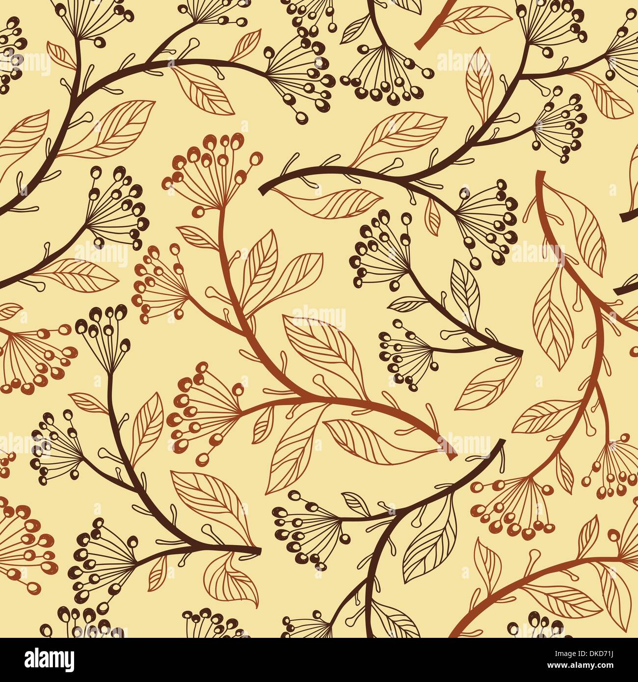 vector floral seamless pattern Stock Vector Image & Art - Alamy
