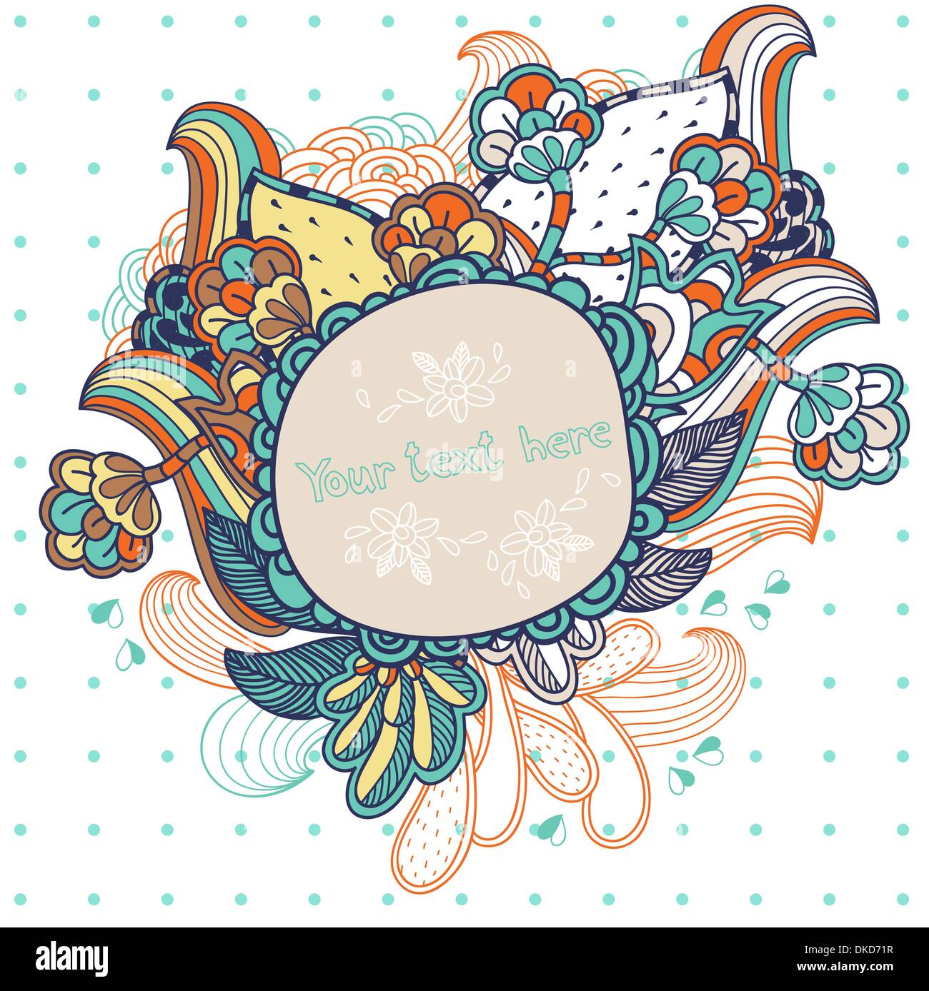 vector frame with abstract floral elements Stock Vector Image & Art - Alamy