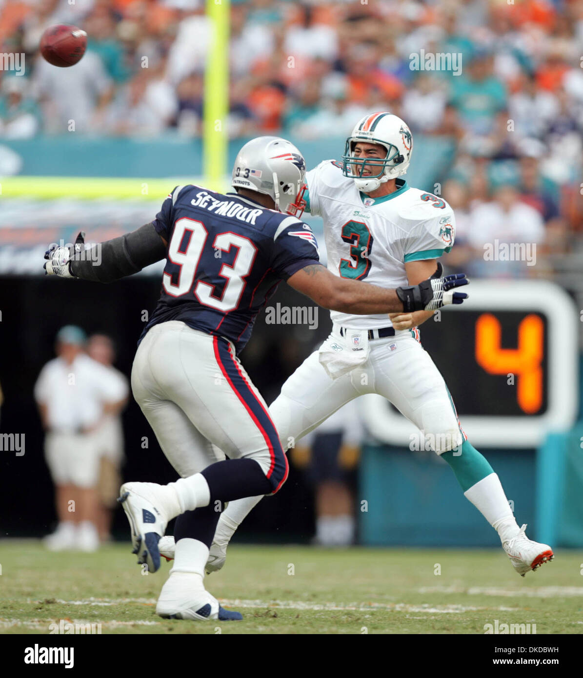 Dec 10, 2006; Miami Gardens, FL, USA; Miami Dolphins quarterback Joey  Harrington in action during second half action Sunday afternoon at Dolphin  stadium. Dolphins 21-0 over the Patriots. Mandatory Credit: Photo by