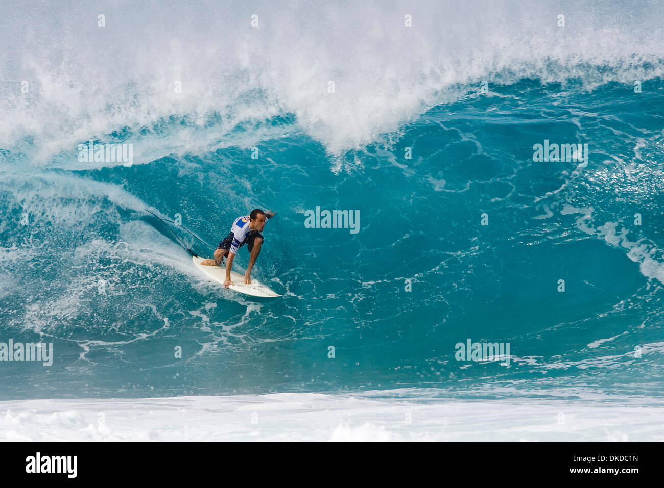 Dec 11, 2006; Oahu, HI, USA; SURFING: Rip Curl Pro Pipeline Masters 2006. December 8-20 2006. DARREN O'RAFFERTY (Bonny Hills, NSW, Aus) was fearless in the 6-8 foot waves at Pipeline, but was unable to find the scores he needed to advanced and was eliminated from the Rip Curl Pro Pipeline Masters today. O'Rafferty was beaten by local wildcards Tory Barron (Haw) and Ian Walsh to fin Stock Photo