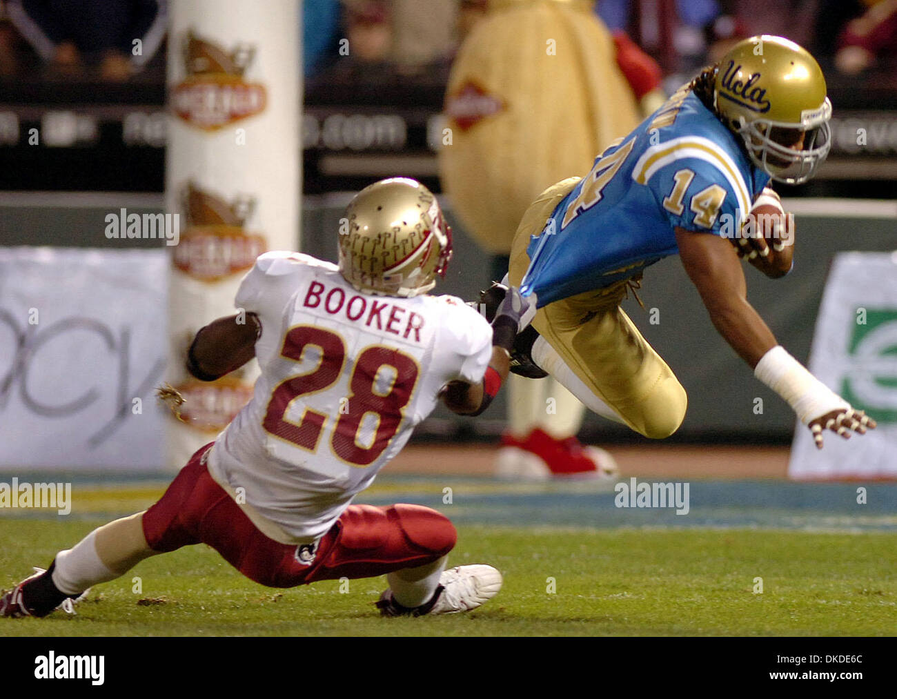 Dec 27, 2006; San Francisco, CA, USA; #14 CHRIS HORTON of UCLA intercepts a Florida State pass to #28 LORENZO BOOKER in the first quarter of the Emerald Bowl on Wednesday, Dec. 27, 2006, at AT&T Park. Mandatory Credit: Photo by Karl Mondon/Contra Costa Times/ZUMA Press. (©) Copyright 2006 by Contra Costa Times Stock Photo