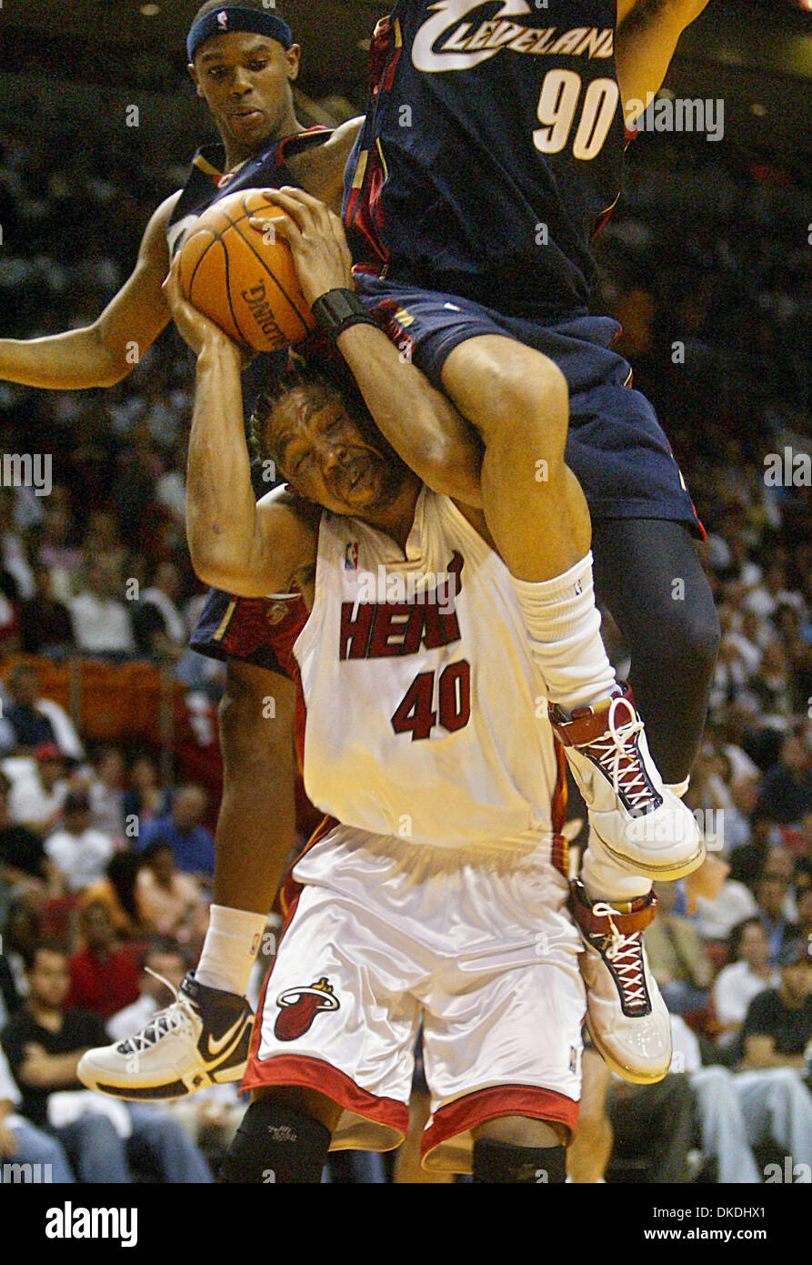 Jason Williams and Udonis Haslem of the Miami Heat pose for a