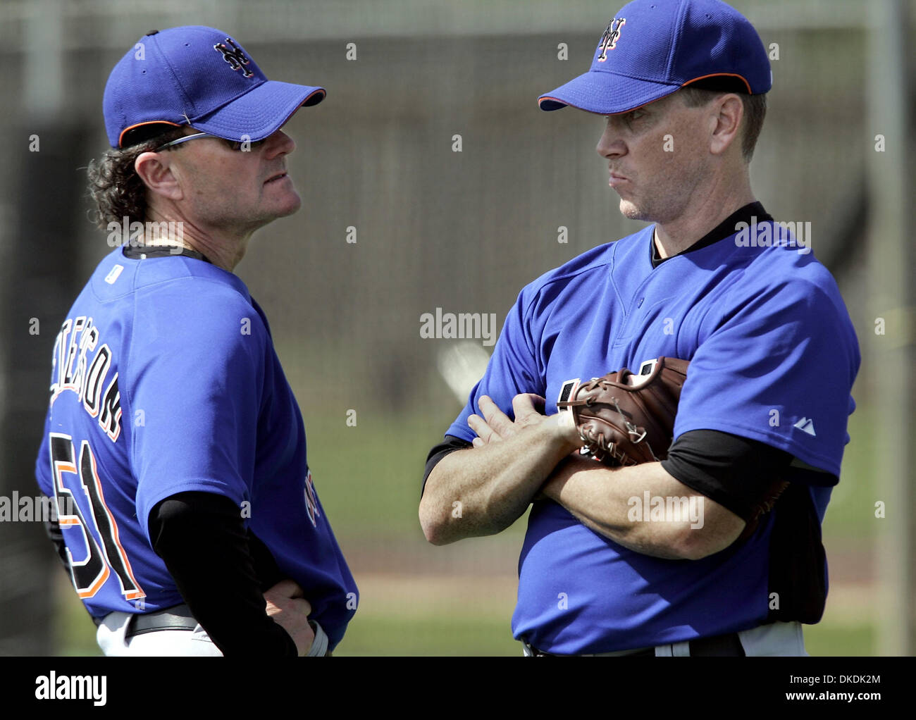 Feb 20, 2007 Port St. Lucie, FL, USA New York Mets pitcher TOM GLAVINE talks with pitching