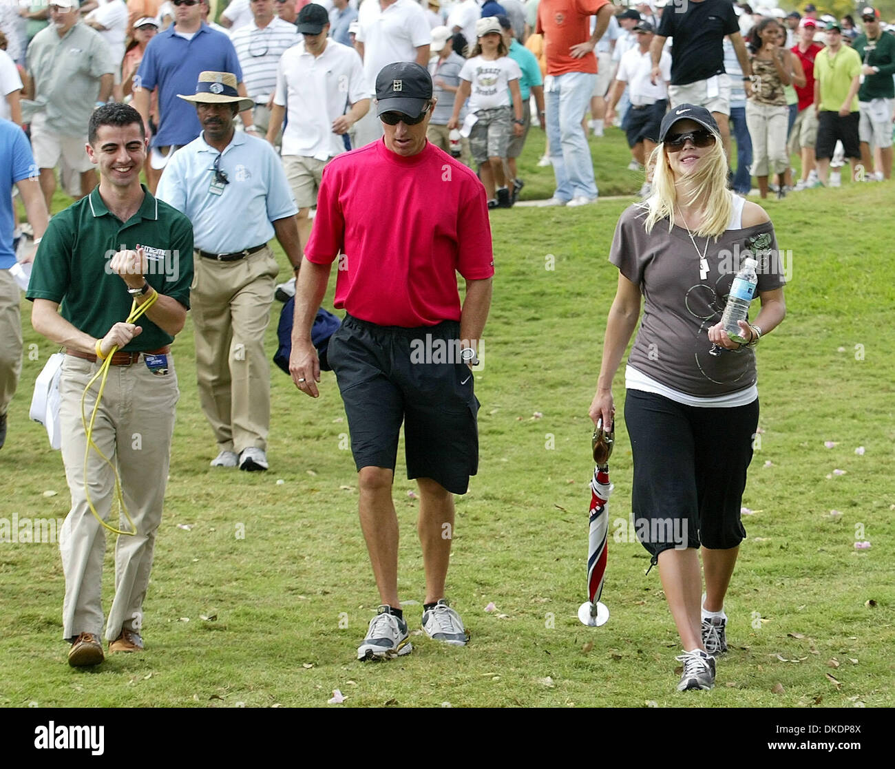Mar 24, 2007 - Doral, FL, USA - Pregant Tiger Woods' wife ELIN, walks along with unidentified friends between the eight and ninth holes during the third round of the CA Championship Saturday at Doral.   (Credit Image: © Bill Ingram/Palm Beach Post/ZUMA Press) Stock Photo