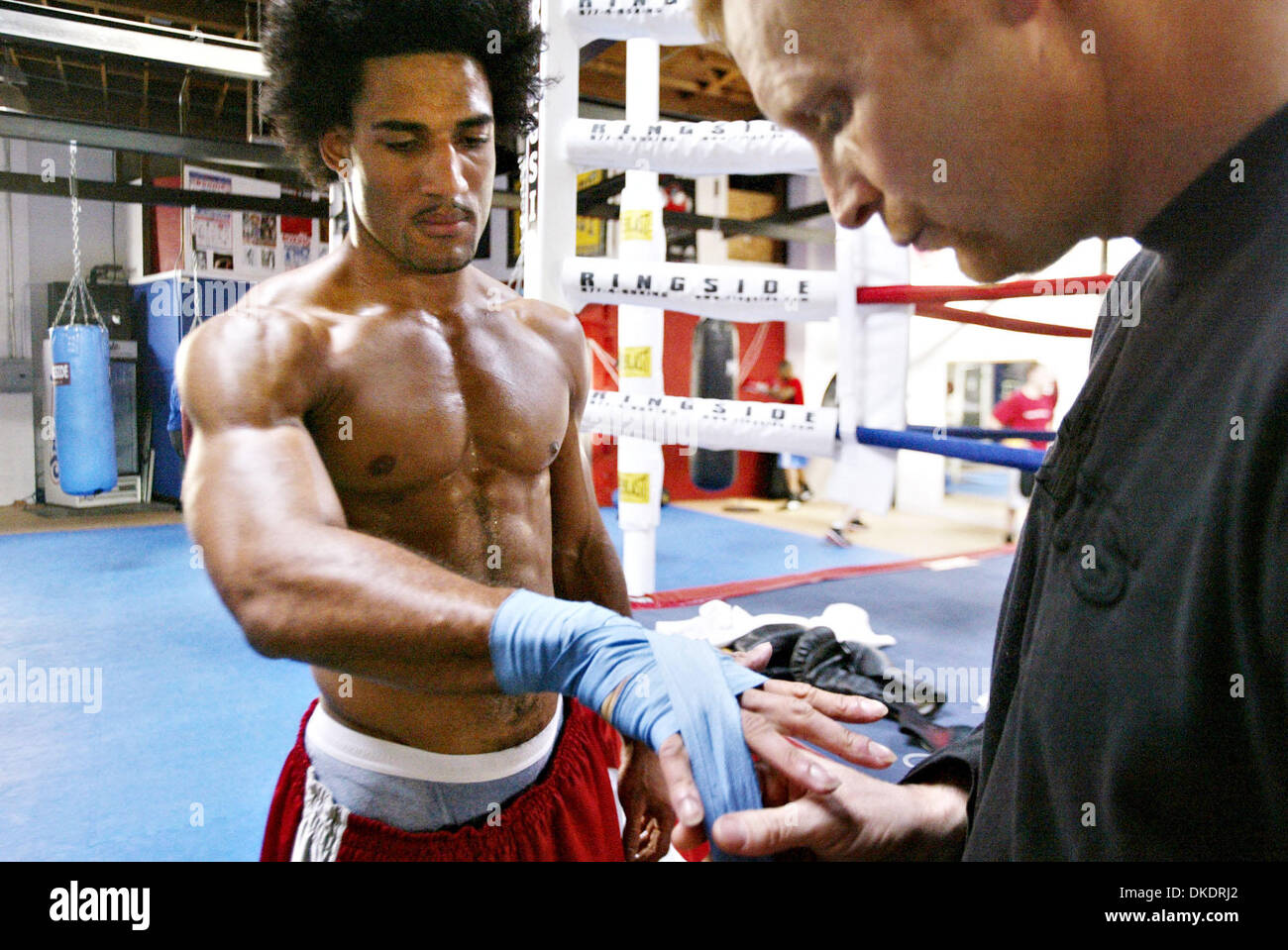 Apr 05, 2007 - San Mateo, CA, USA - AKEEM HOLLAND gets wraps from ...