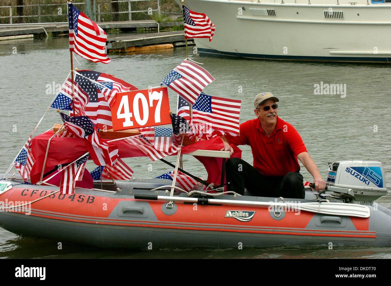 John Rensen, vice commodore at the San Joaquin Yacht Club, pilots his