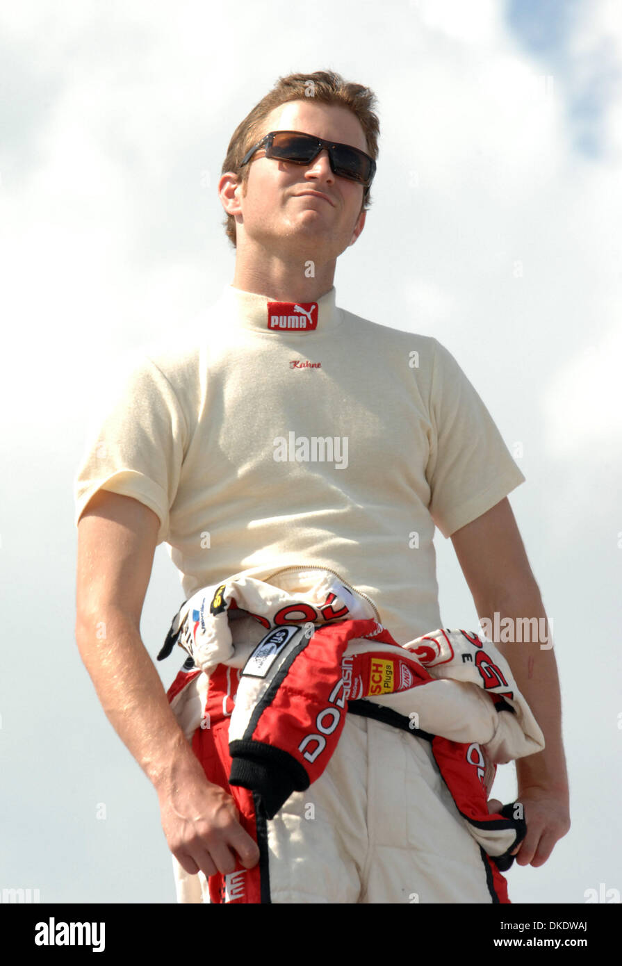 May 11, 2007 - Darlington, SC, USA - Nascar Nextel Cup Driver KASEY KAHNE watches other drivers from the top of his hauler during qualifying for the Dodge Avenger 500 that is taking place at the Darlington Raceway.  (Credit Image: © Jason Moore/ZUMA Press) Stock Photo